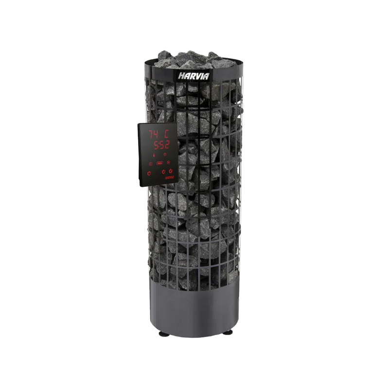 Elektrinė pirties krosnelė - HARVIA Cilindro Black Steel PC90XE 9 kW