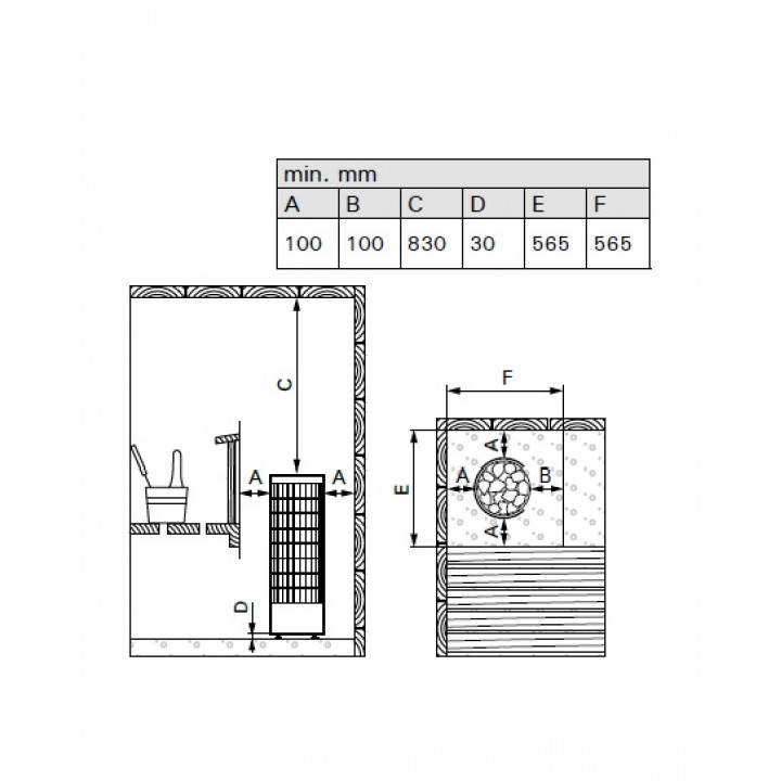 Elektrinė pirties krosnelė - HARVIA Cilindro PC110E 10,8 kW