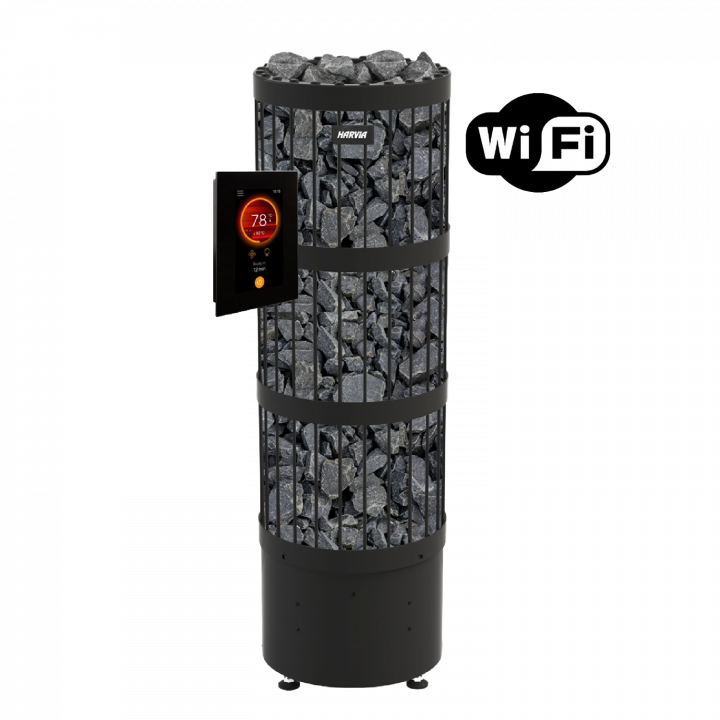Elektrinė pirties krosnelė - Harvia Legend PO110FC 10,8 kW WiFi juoda