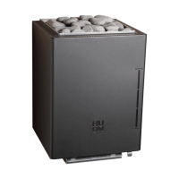 Elektrinė pirties krosnelė - HUUM Core Wall Combi, juoda