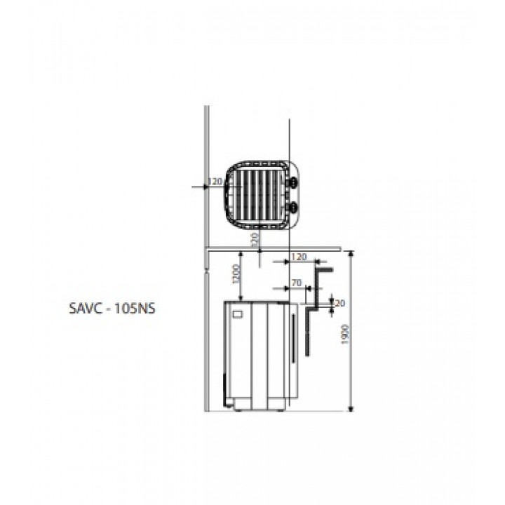 Elektrinė pirties krosnelė – SAWOTEC Savonia Combi, be valdymo pulto 10,5 kW