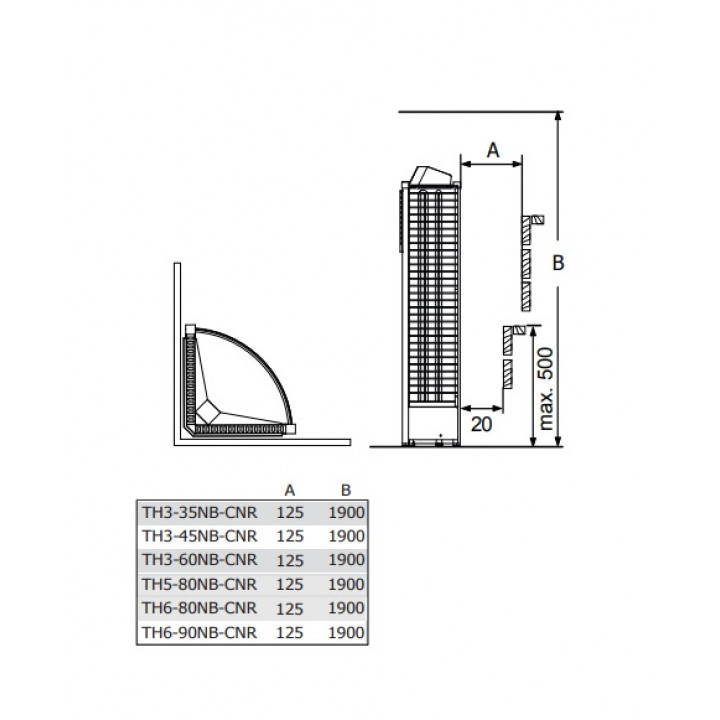 Elektrinė pirties krosnelė – SAWOTEC Tower Corner, su valdymo pultu