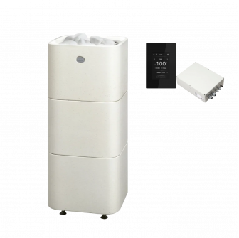 Elektrinė pirties krosnelė TULIKIVI KUURA 2, balta, su valdymo pultu