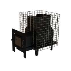 Malkinė pirties krosnelė - VILPRA FORNAX-14-NL-V su išorine pakura 