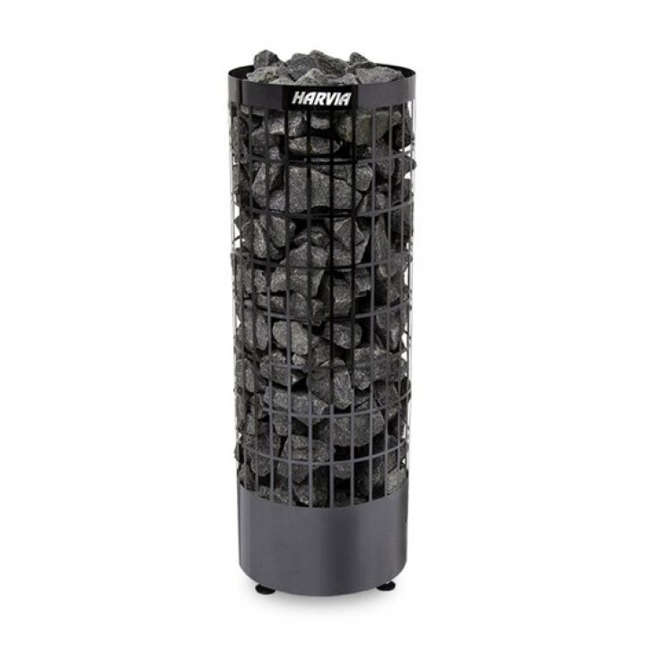 Elektrinė pirties krosnelė - HARVIA Cilindro Black Steel PC70E 6,8 kW