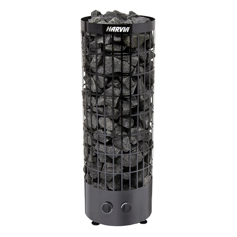 Elektrinė pirties krosnelė - HARVIA Cilindro Black Steel PC70 6,8 kW