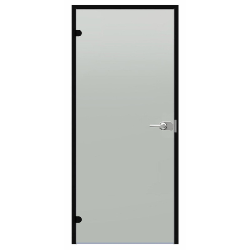 Harvia Black Line rakinamos stiklinės durys, Satin, 7x21, juodas aliuminio rėmas