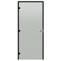 Harvia Black Line rakinamos stiklinės durys, Satin, 9x21, juodas aliuminio rėmas - 0