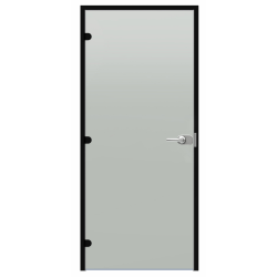 Harvia Black Line rakinamos stiklinės durys, Satin, 9x21, juodas aliuminio rėmas 