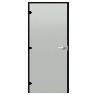 Harvia Black Line rakinamos stiklinės durys, Satin, 9x21, juodas aliuminio rėmas