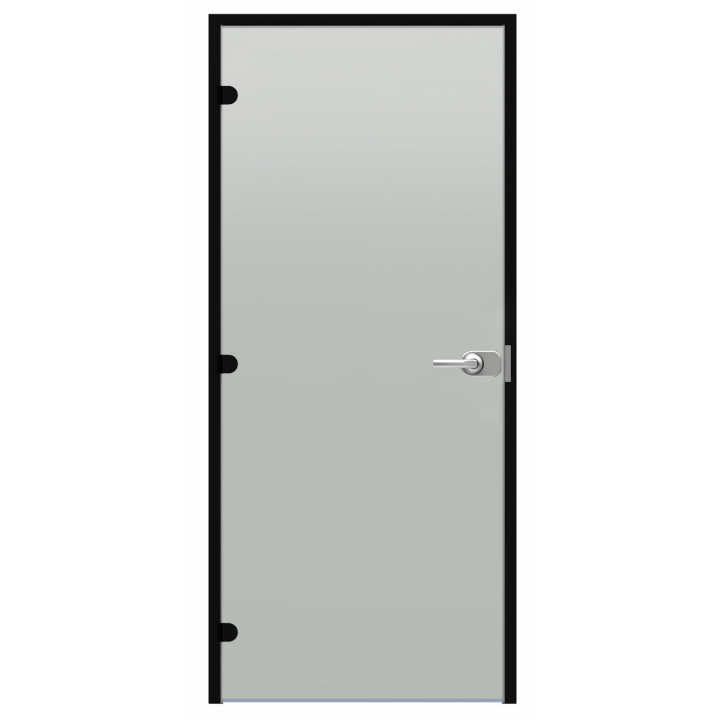 Harvia Black Line rakinamos stiklinės durys, Satin, 9x21, juodas aliuminio rėmas