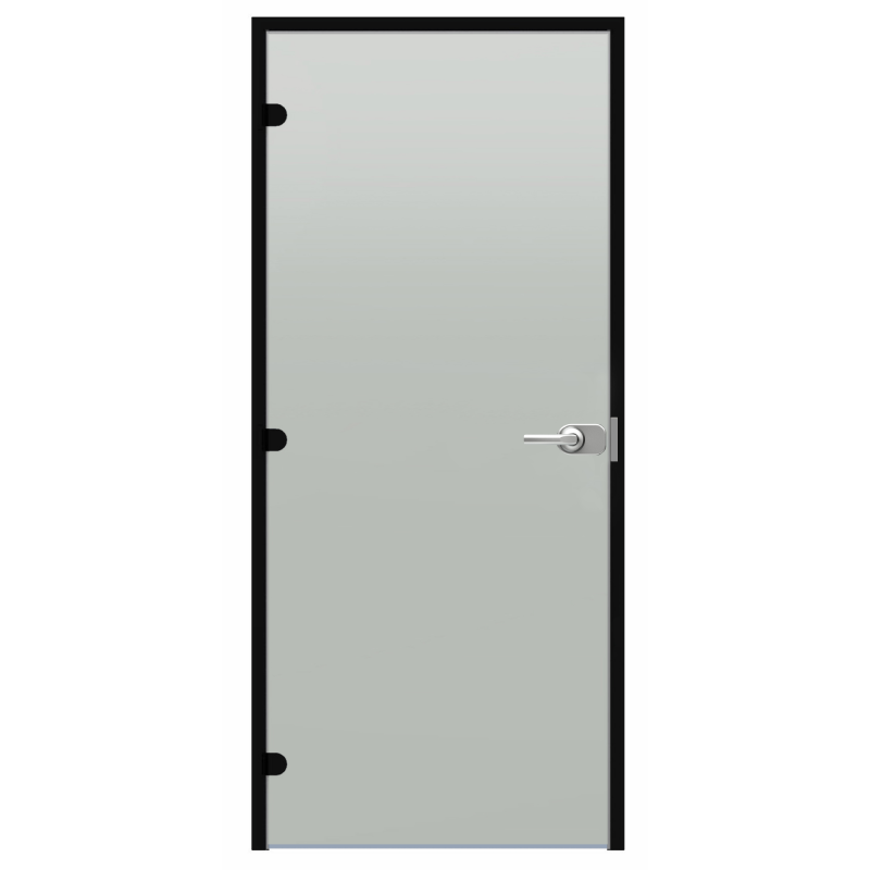 Harvia Black Line rakinamos stiklinės durys, Satin, 9x21, juodas aliuminio rėmas