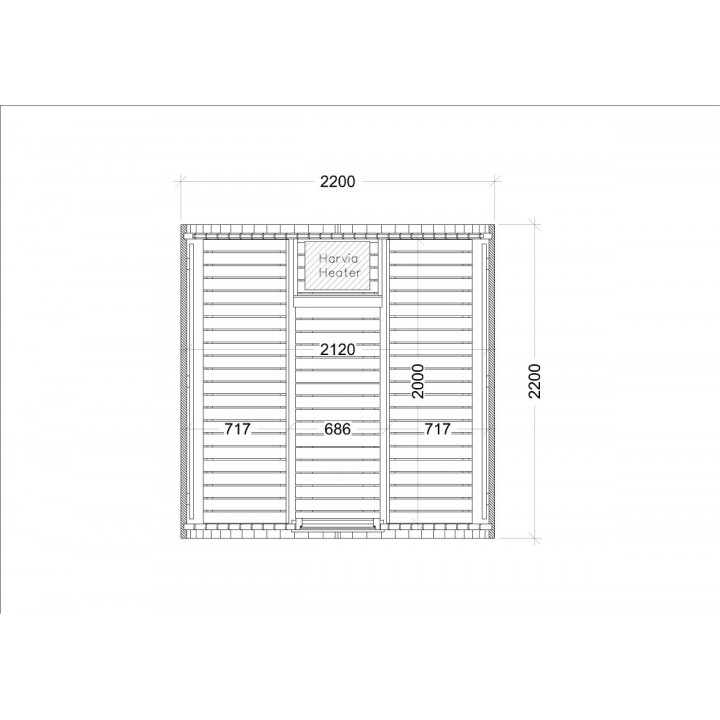 Pirties namelis - HARVIA Kaski 220-P
