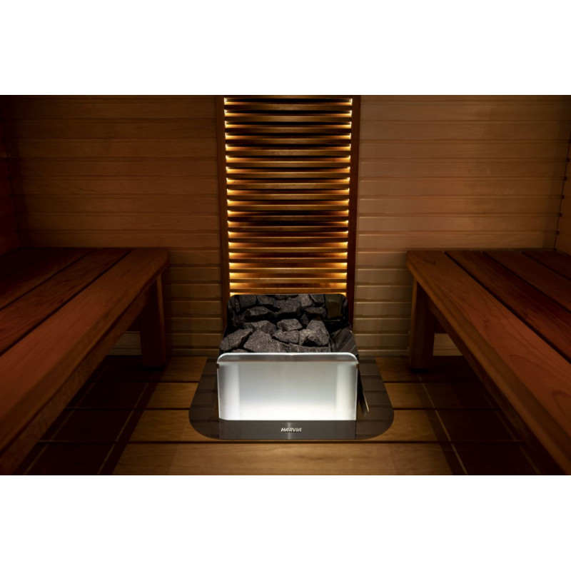 „Harvia The Wall“ stiklo plokštė su šviečiančiu matiniu paviršiumi