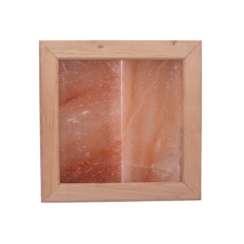 Himalajų druskos šviestuvas be apšvietimo, juodalksnio mediena