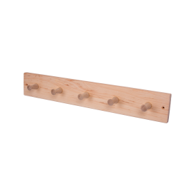 Juodalksnio medinė kabykla su 5 kabliukais 