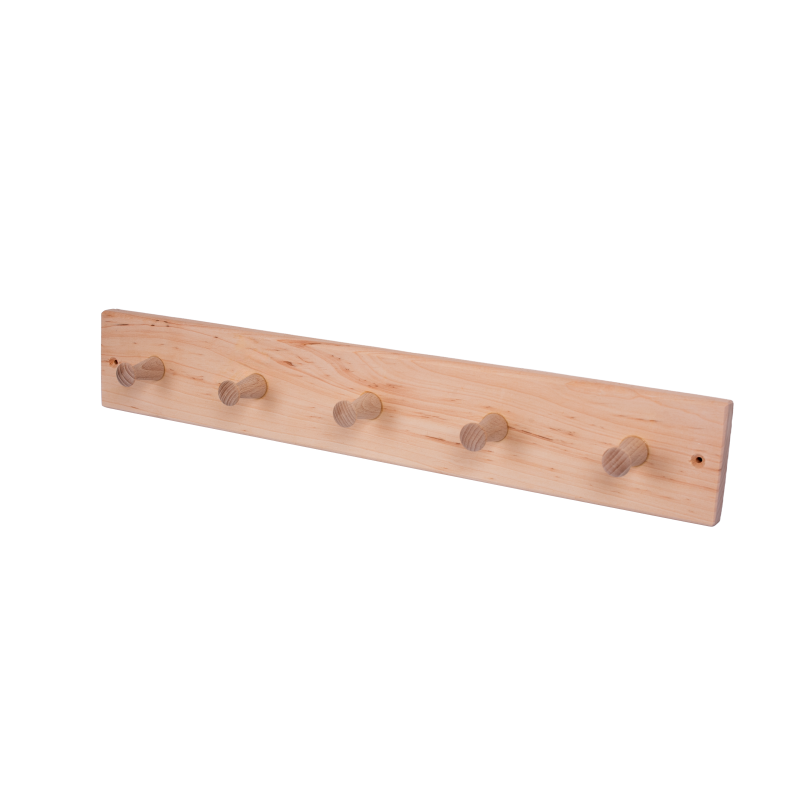 Juodalksnio medinė kabykla su 5 kabliukais