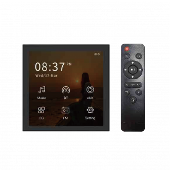 Jutiklinio ekrano BT sieninis muzikos centras B4, juodas