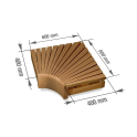 Kampinis gulto elementas moduliniams pirties gultams - 10