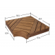Kampinis gulto elementas moduliniams pirties gultams, pušies mediena 654x654 mm