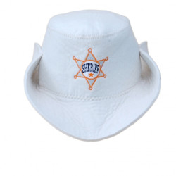 Pirties kepurė - Šerifo, balta  Pirties kepurė - Šerifo, balta
