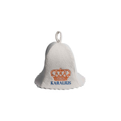 Pirties kepurė - KARALIUS, balta  Pirties kepurė - KARALIUS, balta