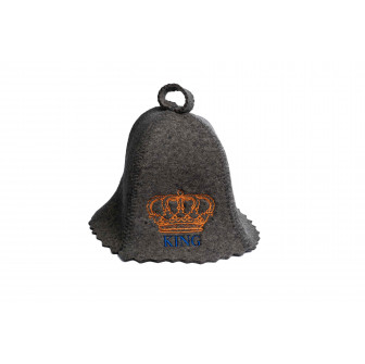 Pirties kepurė - KING, pilka