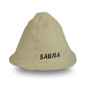 Pirties kepurė - SAUNA, balta, vilnonė