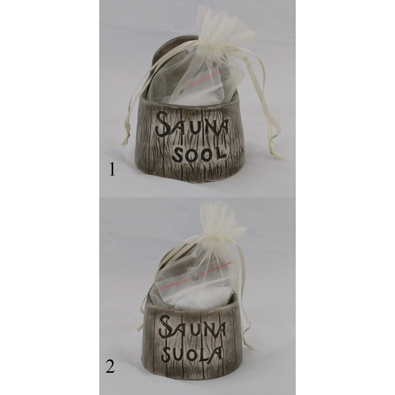 Keraminis druskos indas pirčiai - tamsus 120 ml