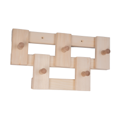 Liepos medienos kabykla su 5 kabliais  Liepos medienos kabykla su 5 kabliais