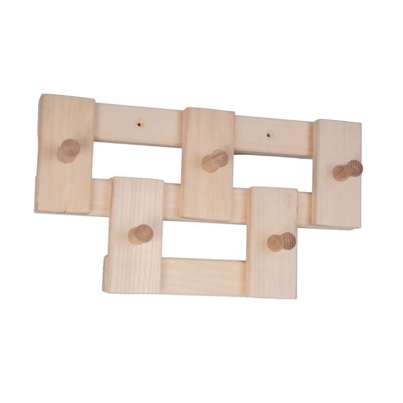 Liepos medienos kabykla su 5 kabliais