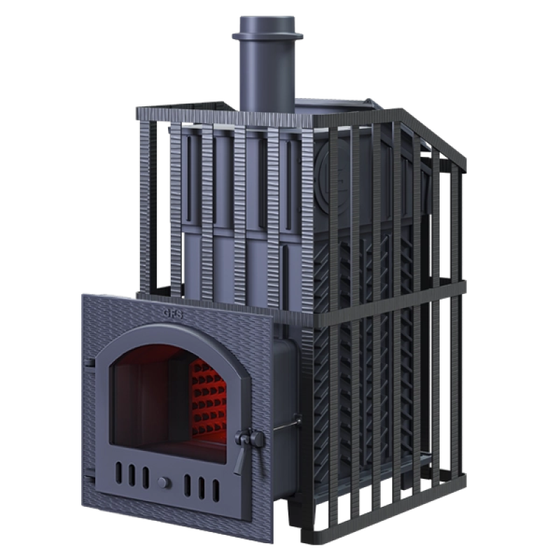 Malkinė pirties krosnelė GEFEST - GFS ZK Uragan 45 (M) su grotelėmis