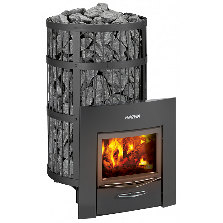 Malkinė pirties krosnelė - HARVIA Legend 300 Duo, juoda