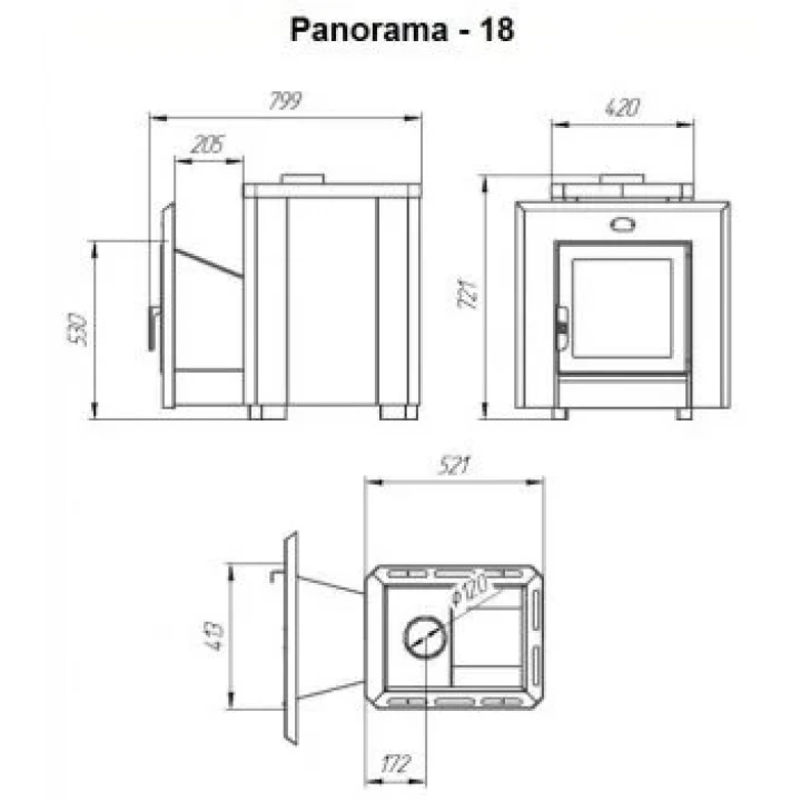Malkinė pirties krosnelė - NOVA PANORAMA18