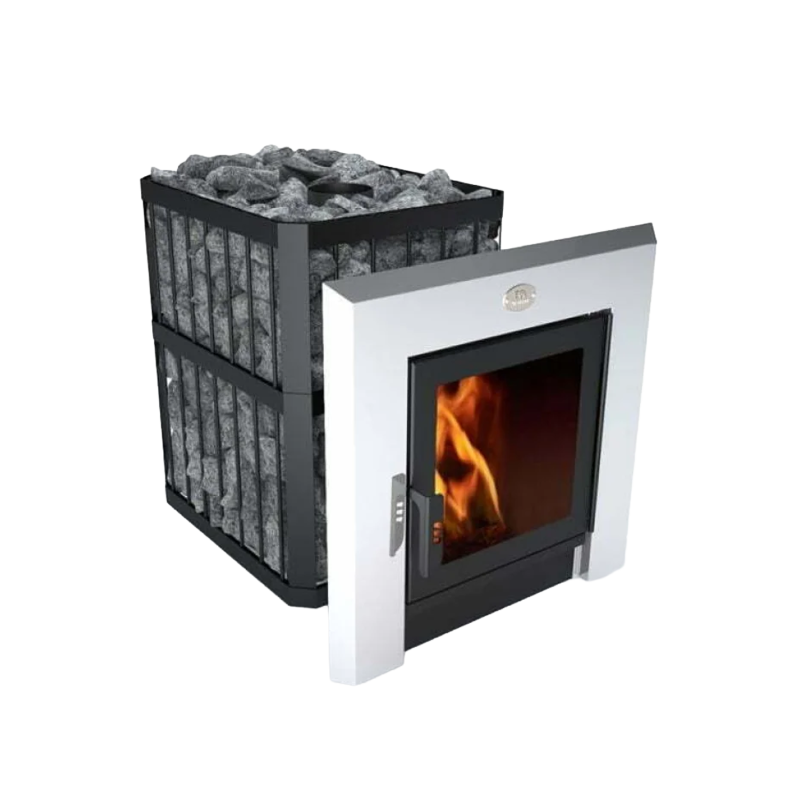 Malkinė pirties krosnelė - NOVA PANORAMA 18 su tinko apdaila