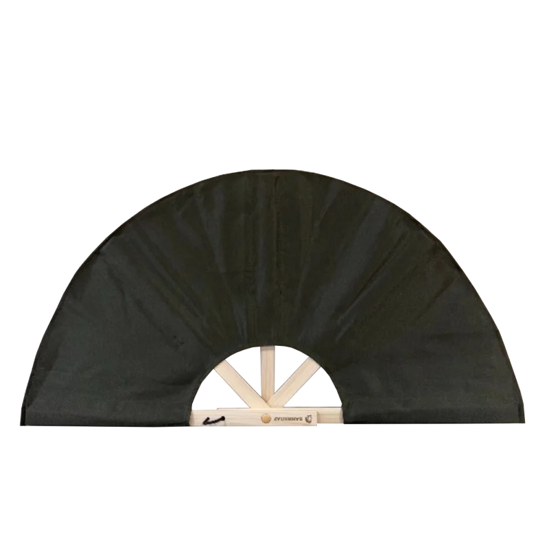 Medžiaginė pirties vėduoklė, tamsiai žalia