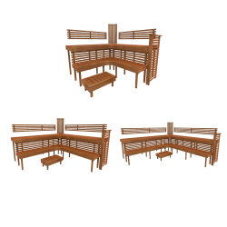 Modulinis pirties gultas PREMIUM, Termo-drebulės mediena 