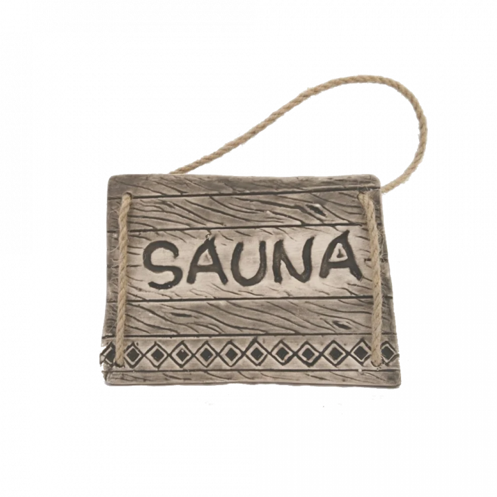Durų lentelė SAUNA, tamsi