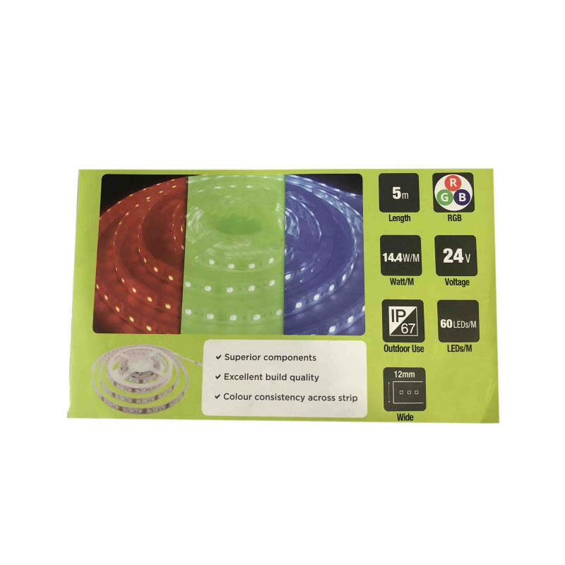 Spalvotas apšvietimas LED 24V