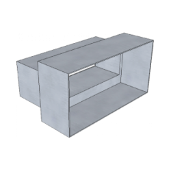 Perėjimas grotelėms tiesus, 160x80 mm  Perėjimas grotelėms tiesus, 160x80 mm