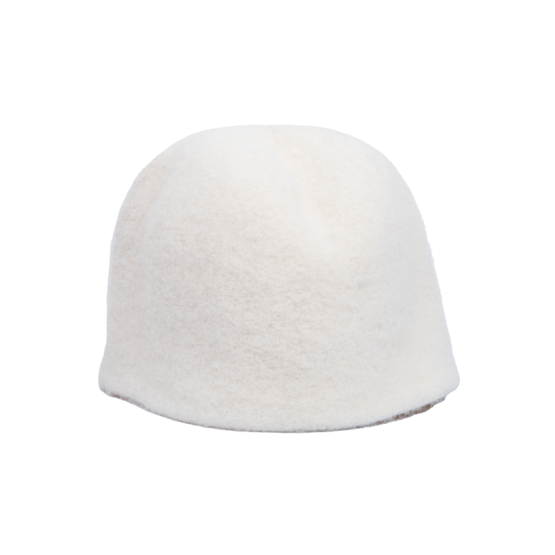 Pirties kepurė - Balta, vilnonė