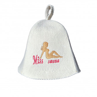 Pirties kepurė - Miss sauna, balta