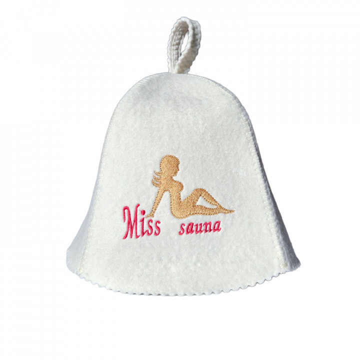 Pirties kepurė - Miss sauna, balta