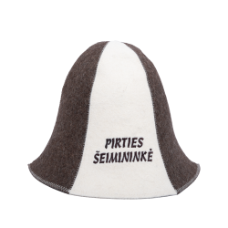 Pirties kepurė - PIRTIES ŠEIMININKĖ, dryžuota  Pirties kepurė - PIRTIES ŠEIMININKĖ, dryžuota