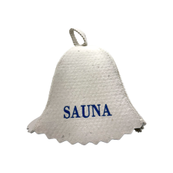 Pirties kepurė - Sauna, mėlynu užrašu 