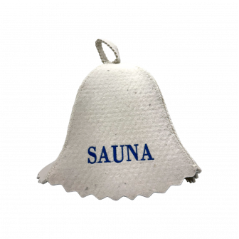 Pirties kepurė - Sauna, mėlynu užrašu
