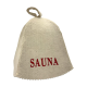 Pirties kepurė - Sauna, raudonu užrašu