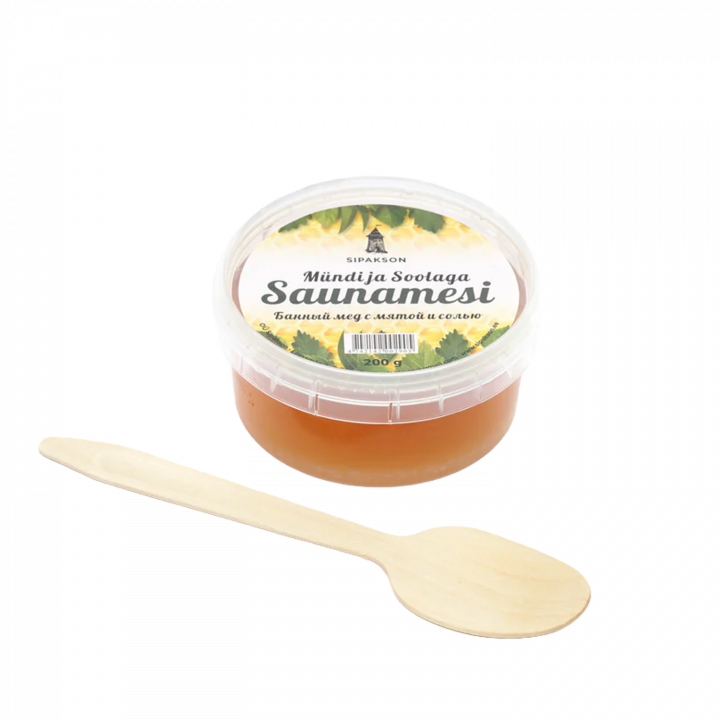 Pirties medus su mėtų ekstraktu ir druska, 200g