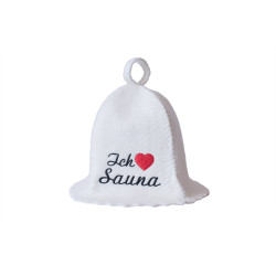 Pirties kepurė - Ich liebe Sauna  Pirties kepurė - Ich liebe Sauna
