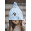 Medvilninė pirties kepurė - ŽYDRA - 2